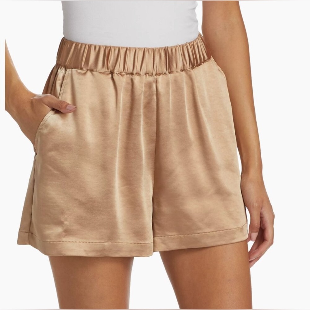 Good American Weekend Satin Shorts